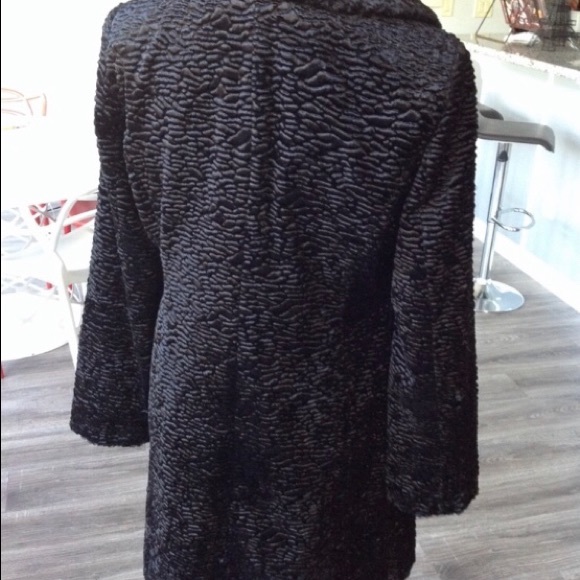 WHBM Black Crushed Velvet Coat - Picture 4 of 8